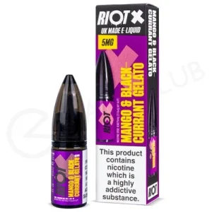 Mango & Blackcurrant Gelato Nic Salt E-Liquid by Riot X
