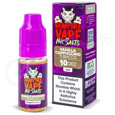 Vanilla Cappuccino Tobacco Nic Salt E-Liquid by Vampire Vape