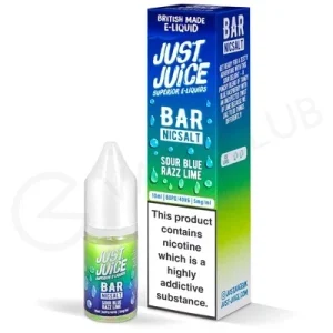 Sour Blue Razz Lime Nic Salt E-Liquid by Just Juice Bar