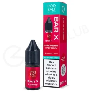 Strawberry Raspberry Nic Salt E-Liquid by Pod Salt Bar X