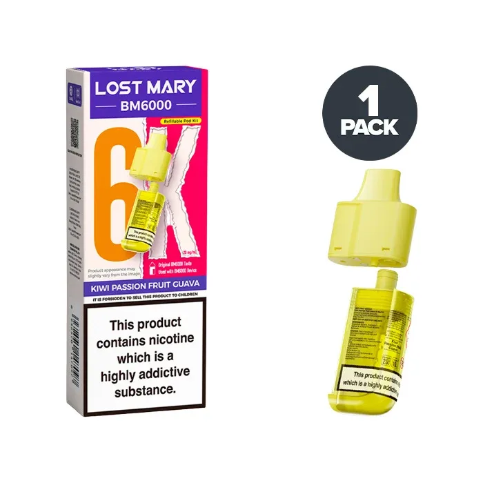 Kiwi Passion Fruit Guava Lost Mary BM6000 Refill Pack