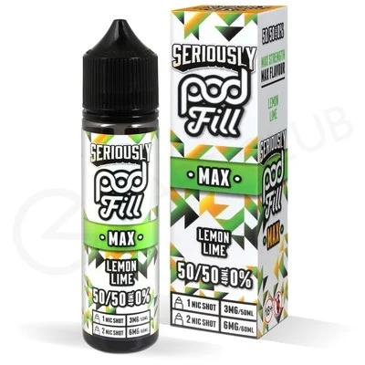 Lemon Lime Shortfill E-Liquid by Seriously Pod Fill Max 40ml