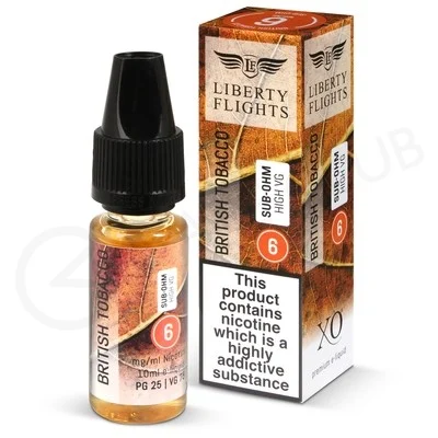 British Tobacco E-Liquid by Liberty Flights XO