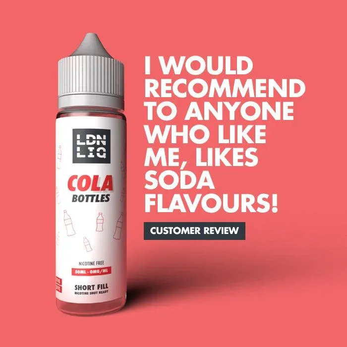 LDN LIQ Cola Bottles 50ml Short Fill E-Liquid - Image 2