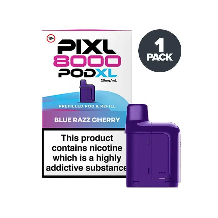Blue Razz Cherry PIXL 8000 Prefilled Pods