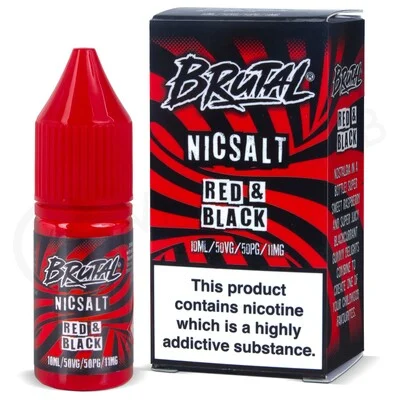 Red & Black Nic Salt E-Liquid by Brutal