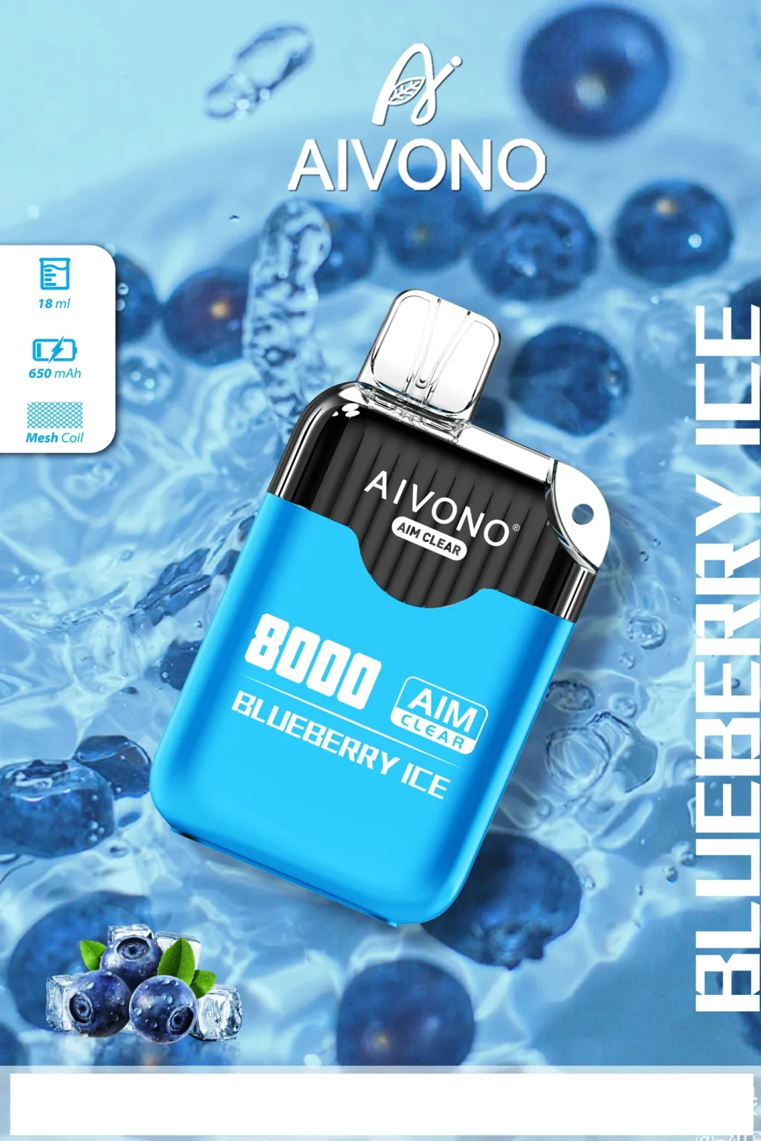 AIVONO AIM CLEAR 8000 Puffs Rechargeable Disposable Vapes Wholesale - Image 2