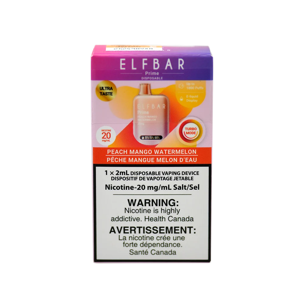 Elf Bar Prime 1800 Peach Mango Watermelon 2ml 20mg