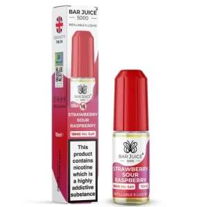 Bar Juice 5000 Strawberry Sour Raspberry Nic Salt 10ml