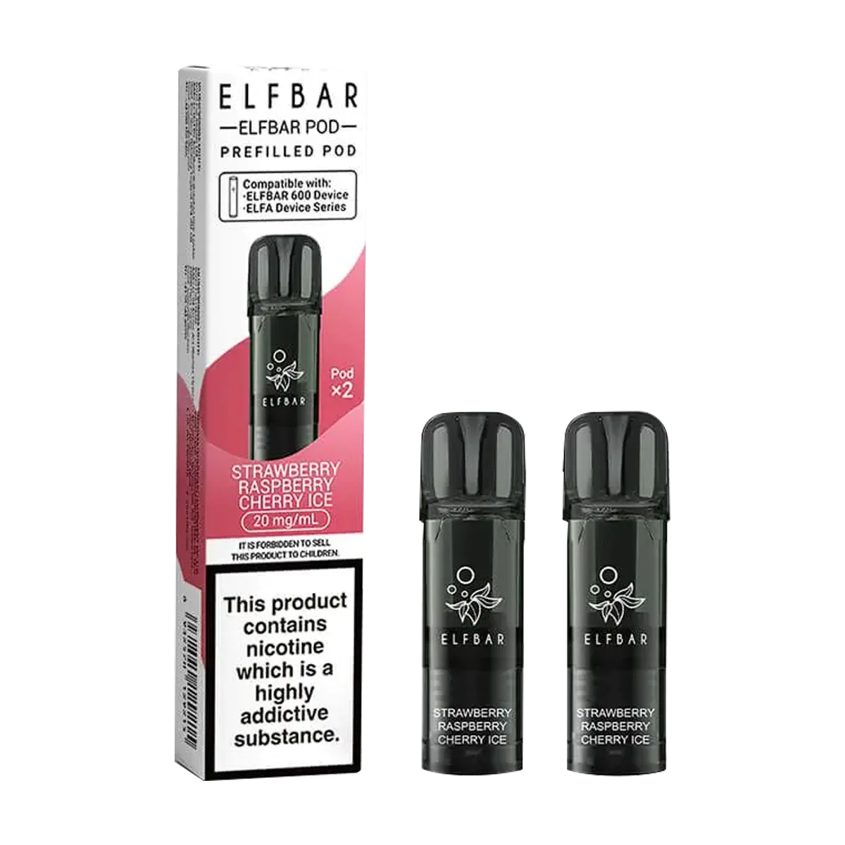 Strawberry Raspberry Cherry Ice Elfbar 600 Pods