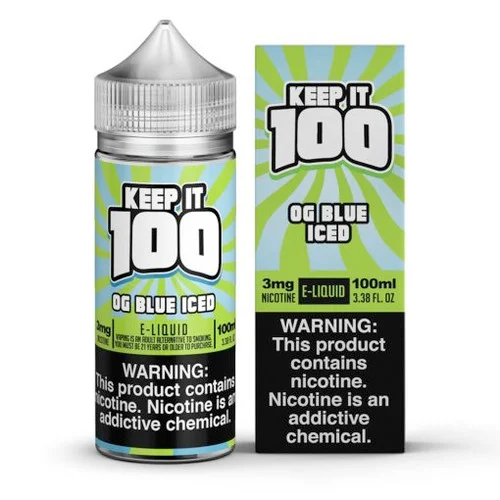 Keep it 100 OG Blue Iced (Blue Slushie Iced) E-Liquid 100ml