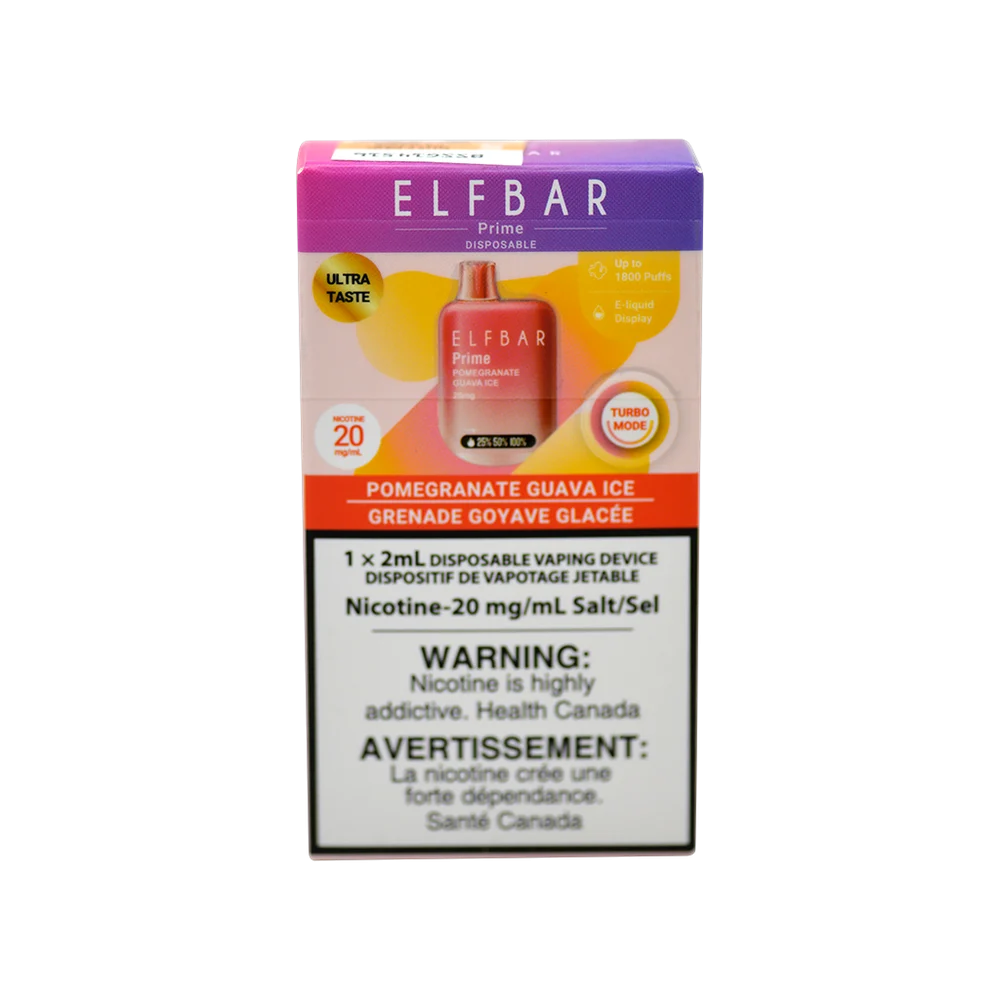 Elf Bar Prime 1800 Pomegranate Guava Ice 2ml 20mg