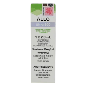 Allo Ultra 500 Lemon Lime Cranberry 2ml 20mg