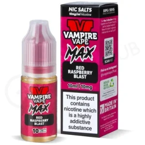 Red Raspberry Blast Nic Salt E-Liquid by Vampire Vape Max