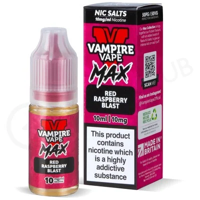 Red Raspberry Blast Nic Salt E-Liquid by Vampire Vape Max
