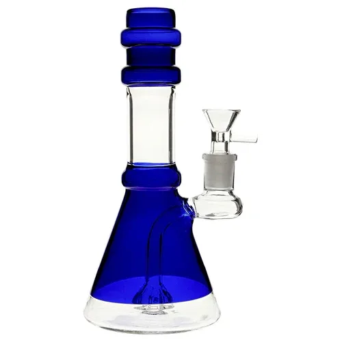 Plain Jane Glass 8" Perc'd Double Rim Beaker - Image 2