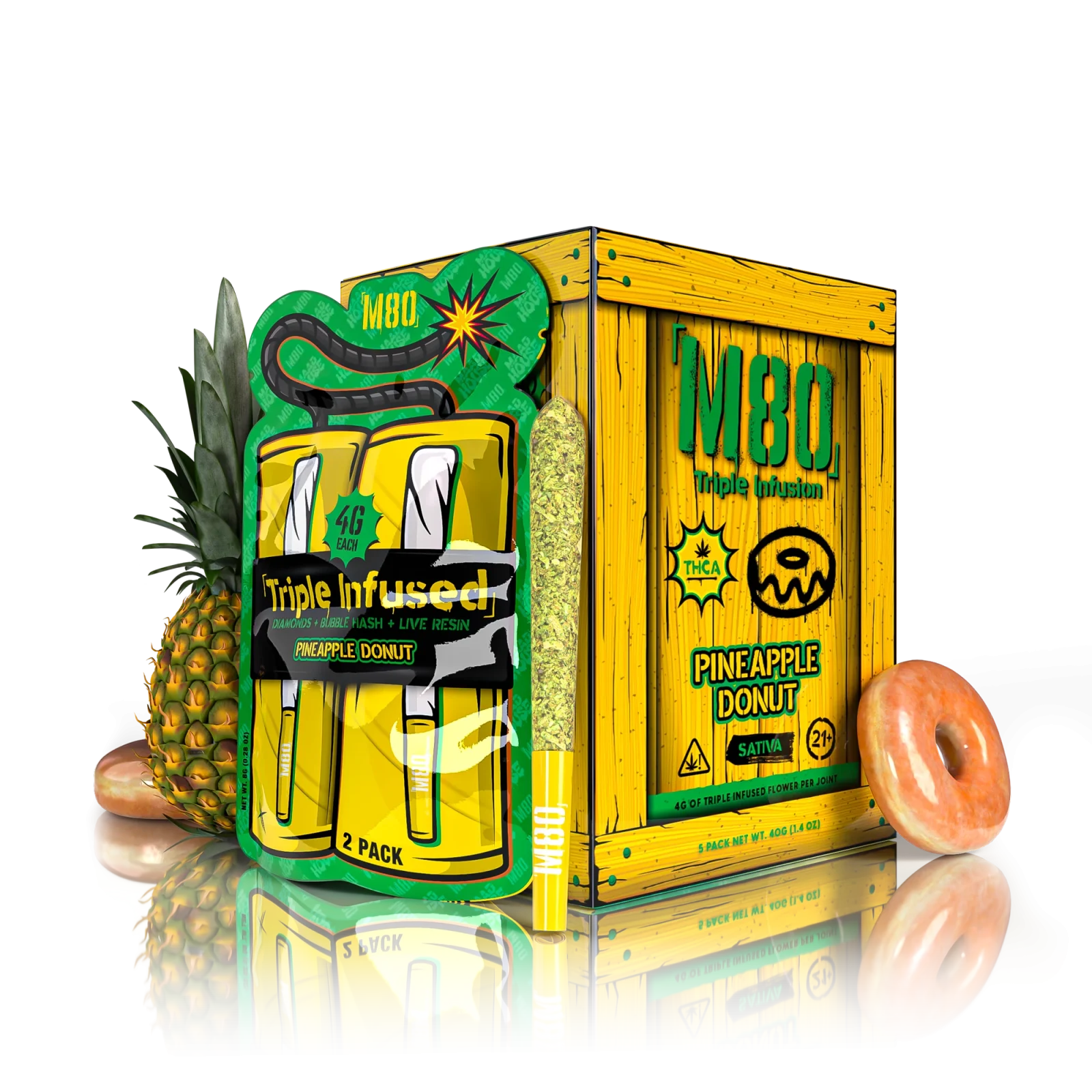 MH M80 Pineapple Donut 5pk