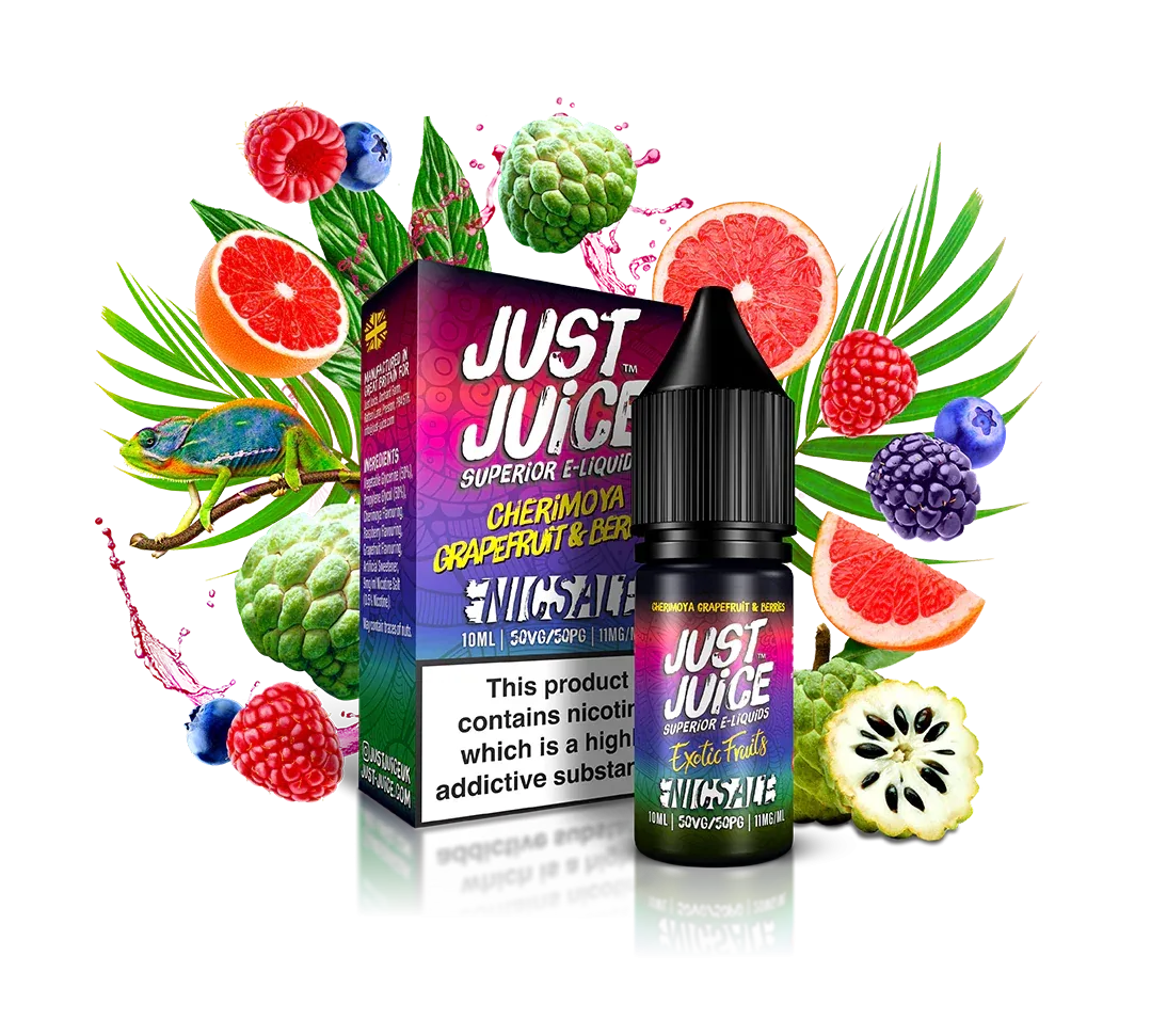 Cherimoya, Grapefruit & Berries Nicotine Salt E‑Liquid 10ml – Just Juice