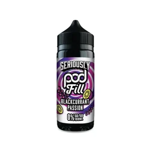 Blackcurrant Passion 100ml Shortfill E-Liquid by Seriously Pod Fill