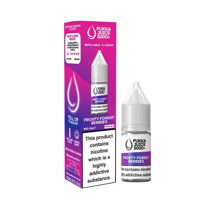 Frosty Forest Berries 10ml Nic Salt E-Liquid by Pukka Juice 5000+
