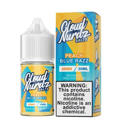 Cloud Nurdz Salts E-liquid Peach Blue Razz 30mL
