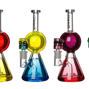 Cheech Glass 9" Long Neck Glycerine Ball Rig W/ Perc Bong