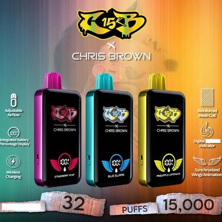 VASY CHRIS BROWN 15000 Puffs Bulk Buy Rechargeable Disposable Vapes Wholesale - Image 2