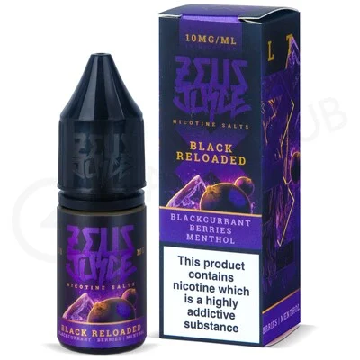 Black Reloaded Nic Salt E-liquid by Zeus Juice