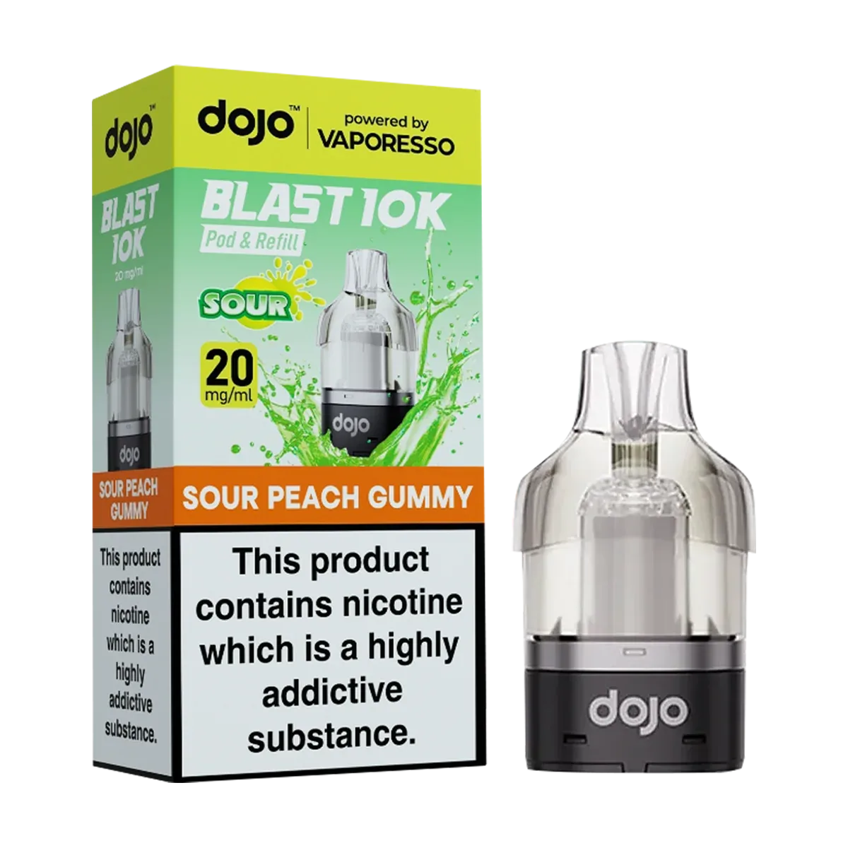 Sour Peach Gummy Dojo Blast 10K Refill Pack
