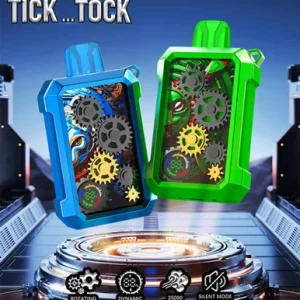 TICK TOCK 16ML 25,000 PUFFS 5% NICOTINE DISPOSABLE VAPE WITH ROTATING GEARS AND DYNAMIC SCREEN