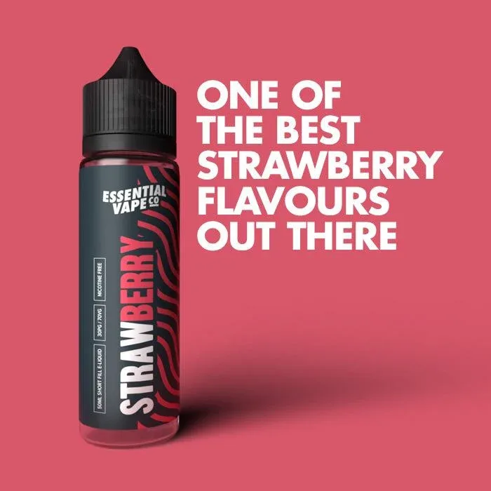 Essential Vape Co Strawberry 50ml Short Fill E-Liquid - Image 2