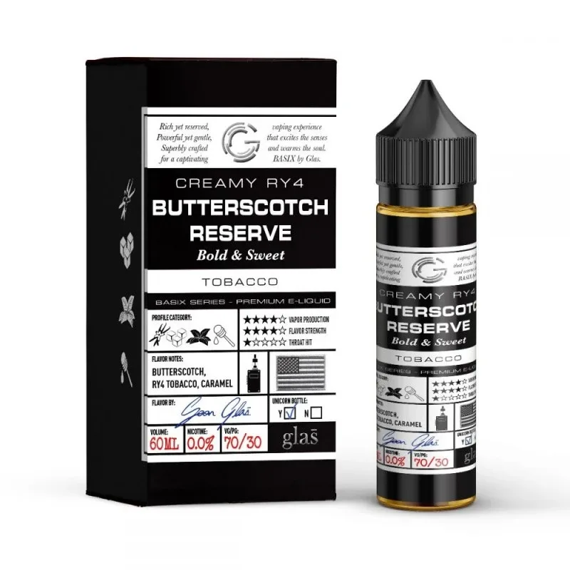 Glas Basix Series E-liquid Butterscotch Reserve 60mL - Image 2