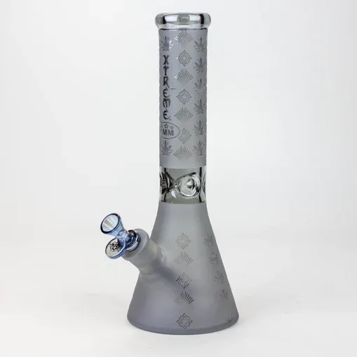 Xtreme 13″ Sandblast Electroplated Glass Beaker Bong - Image 2