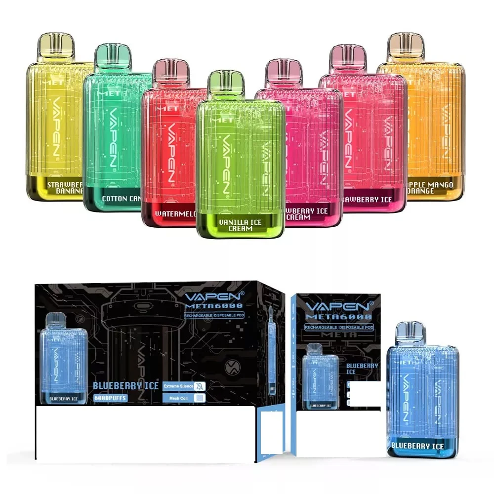 VAPEN META 6000 Puffs Bulk Buy Rechargeable Disposable Vapes Wholesale