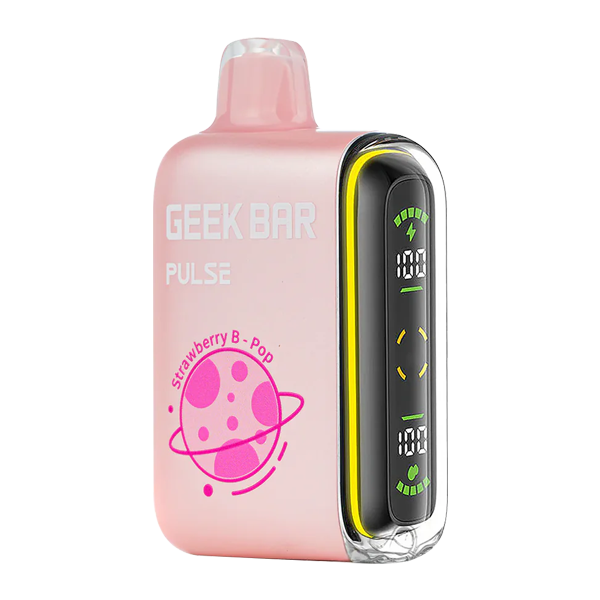 Geek Bar Pulse 15000 Puffs Disposable Vape Zero Nicotine Free 0%- Strawberry B-Pop