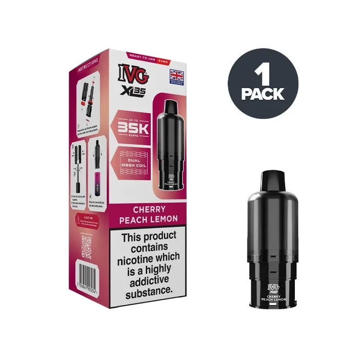 Cherry Peach Lemon IVG XL35 Prefilled Pods