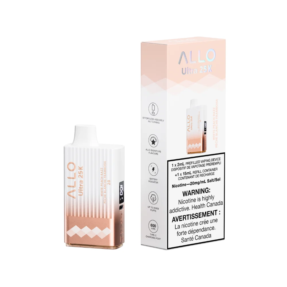 Allo Ultra 25K White Peach Razz 2ml 20mg