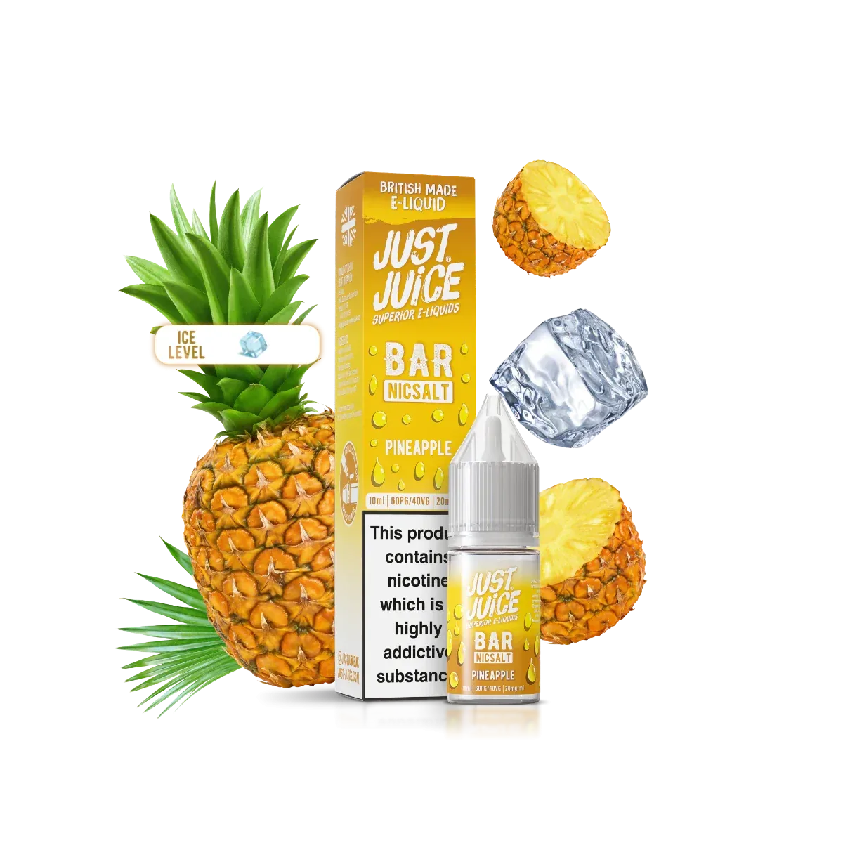 Just Juice Bar Pineapple 10ml Nic Salt – Tropical, Sweet, Smooth