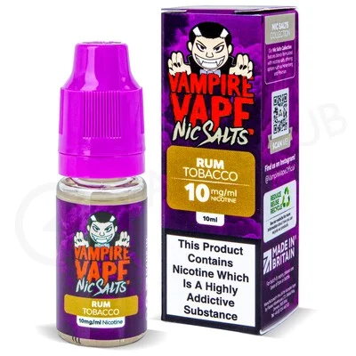 Rum Tobacco Nic Salt E-Liquid by Vampire Vape