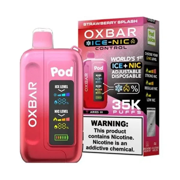 Oxbar Pod x Ice Nic 35000 Puffs Disposable Vape - Strawberry Splash