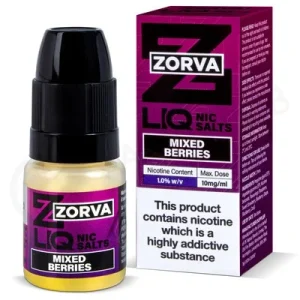 Mixed Berries Nic Salt E-Liquid by Zorva Liq