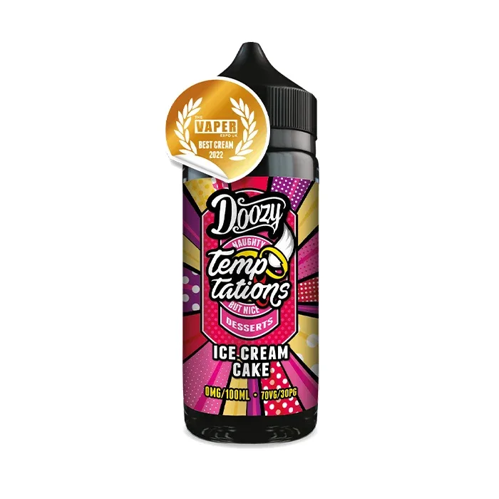 Doozy Vape Temptations Ice Cream Cake 100ml Shortfill E-Liquid