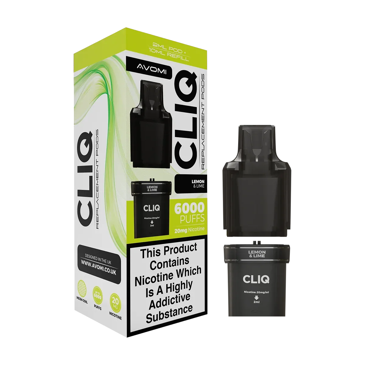 Lemon & Lime Avomi Cliq 6000 Refill Pack