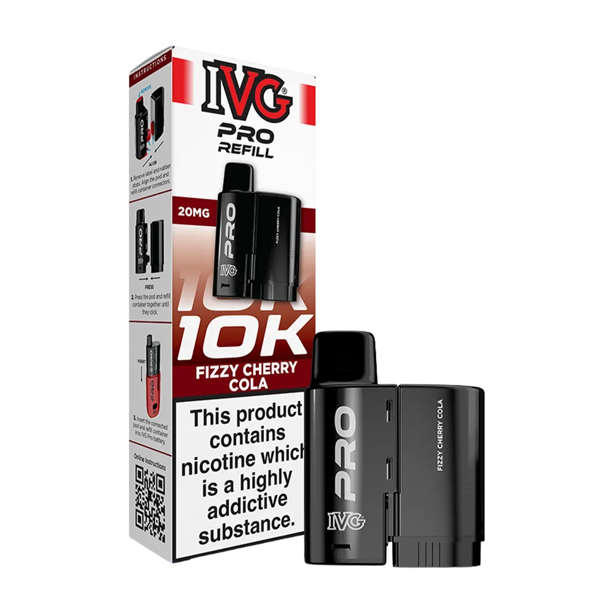 Fizzy Cherry Cola IVG Pro 12 Refill Pack