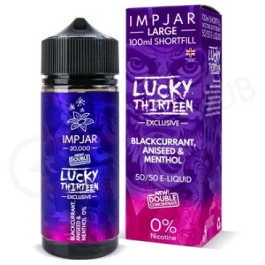 Blackcurrant Aniseed & Menthol Shortfill E-Liquid by Imp Jar & Lucky Thirteen 100ml
