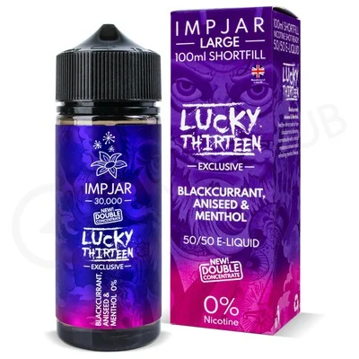 Blackcurrant Aniseed & Menthol Shortfill E-Liquid by Imp Jar & Lucky Thirteen 100ml