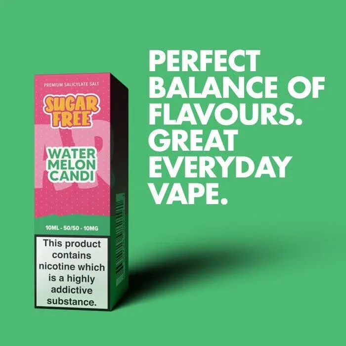 Sugar Free Watermelon Candi - 10ml Nicotine Salt E-Liquid - Image 2