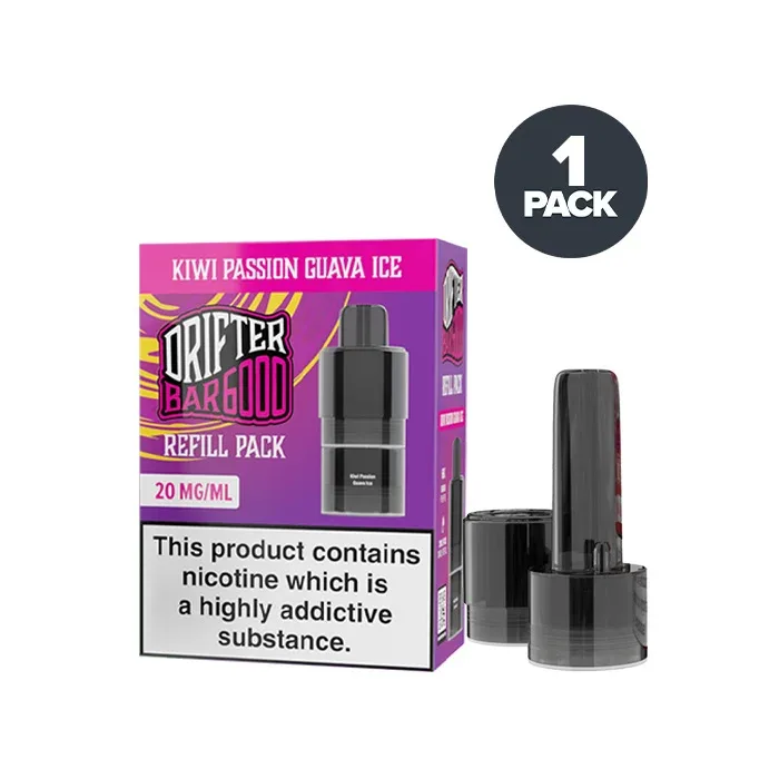 Kiwi Passion Guava Ice Drifter Bar 6000 Pre-filled Pods