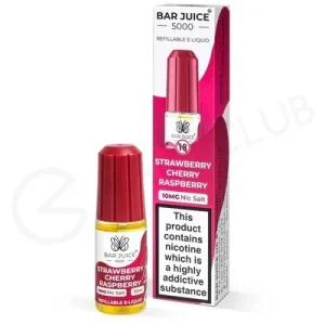 Strawberry Cherry Raspberry Nic Salt E-Liquid by Bar Juice 5000