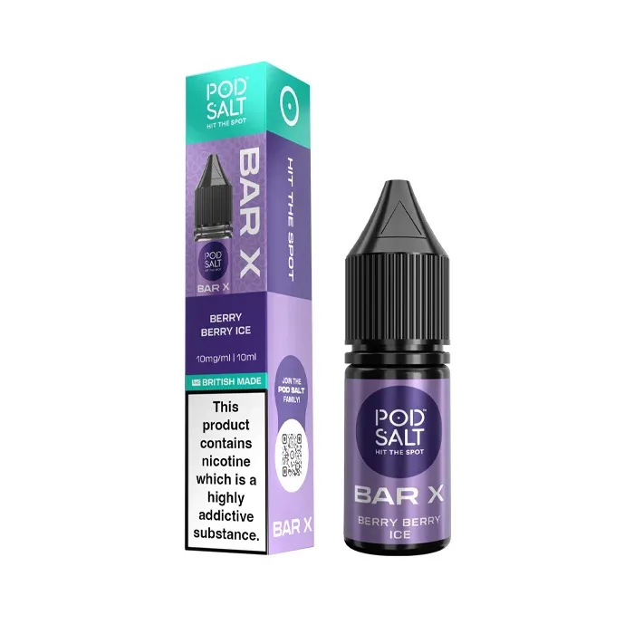 Berry Berry Ice Nic Salt E-Liquid by Pod Salt Bar X